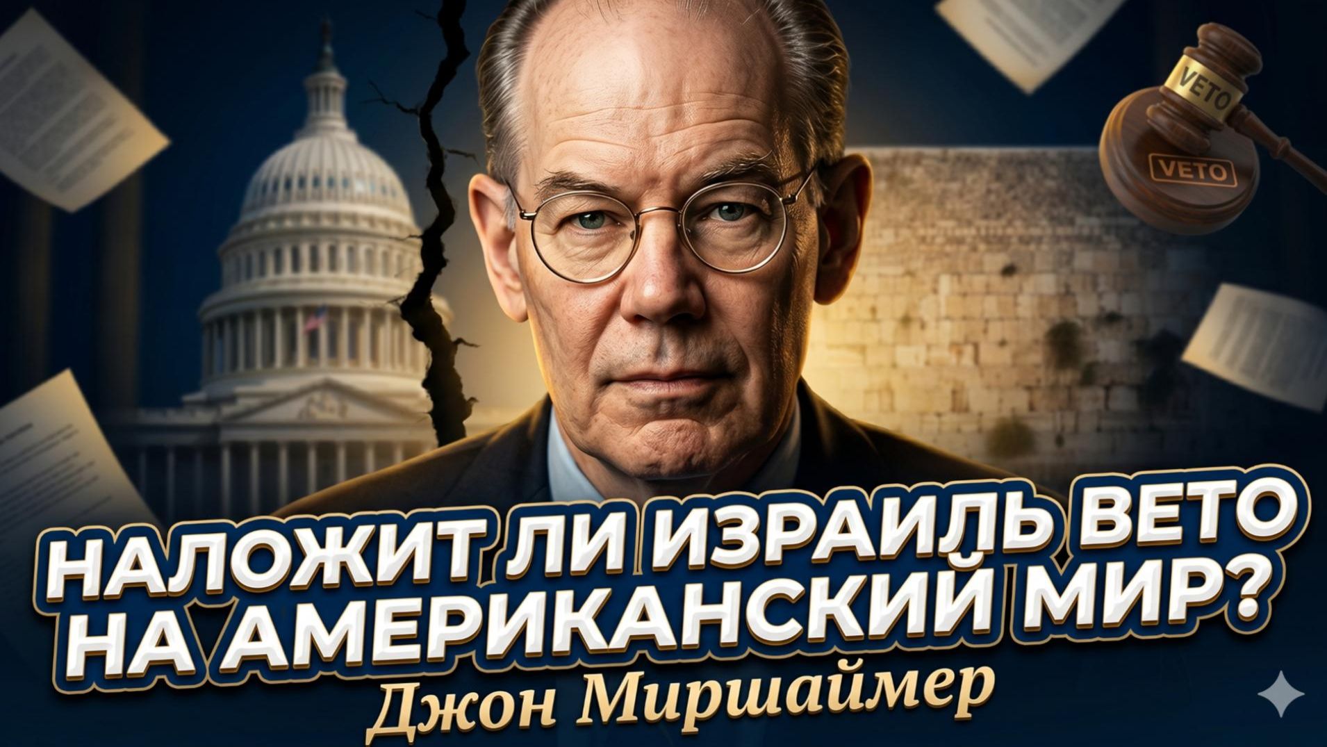 ⚠️Джон Миршаймер | Израиль готов наложить вето на мирный план США - скандал!