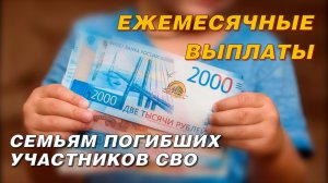 Ежемесячные выплаты семьям погибших участников СВО в 2026 году