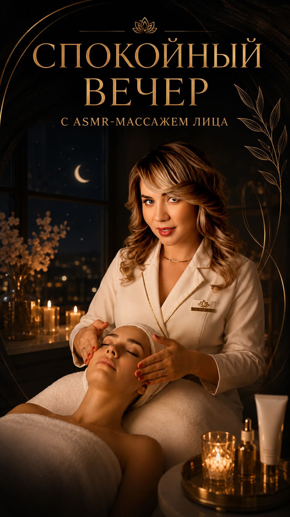 Спокойный вечер с ASMR-массажем лица