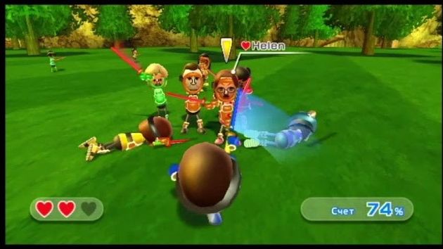 Wii Sports Resort Фехтование Противостояние Этапы 1-18