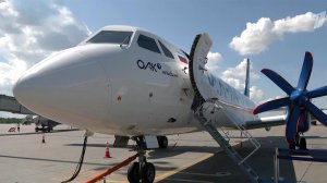 Новейший российский самолет Ил-114-300 показали гостям и участникам ПМЭФ.