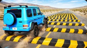 Автомобили против 100 уступов #6 в BeamNG Drive!