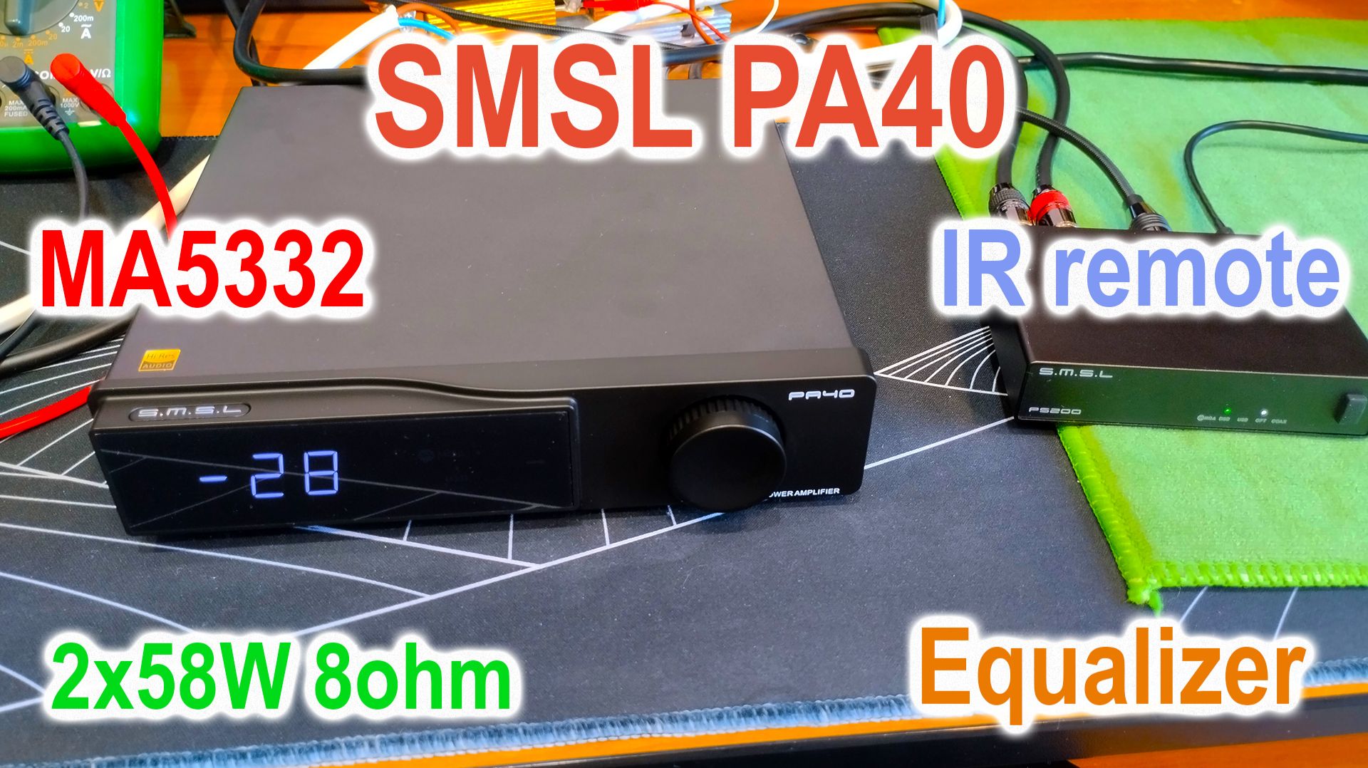 SMSL PA40 усилитель класса D на MA5332 с ПДУ и внутренним БП ч.1