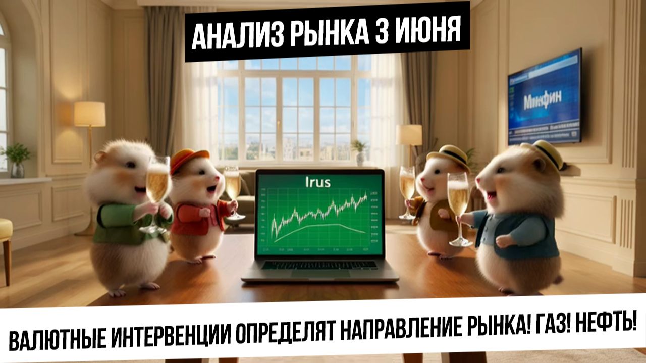 Анализ рынка 3 июня. Валютные интервенции определят направление рынка! Газ и нефть вверх? Биткоин! смотреть онлайн