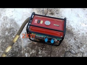 Газогенератор на дровах обзор,   нагрузка на бензогенератор 2 KW