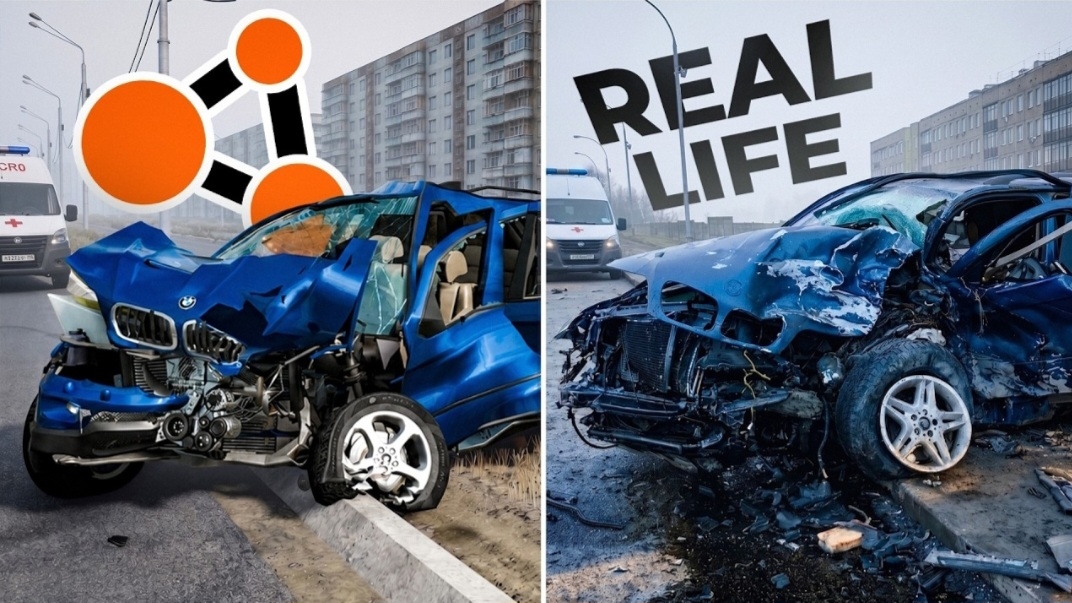 Аварии на реальных событиях в BeamNG.Drive #69 смотреть онлайн