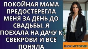 Покойная мама предостерегла меня за день до свадьбы  Я поехала на дачу к свекрови и все поняла!