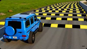 Автомобили против 100 лежачих полицейских подряд #4 в BeamNG Drive!