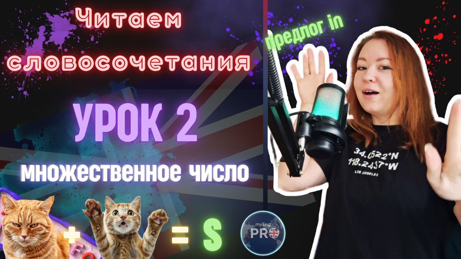 Английский для детей с нуля. Урок 2: читаем первые фразы и правила множественного числа, предлог in