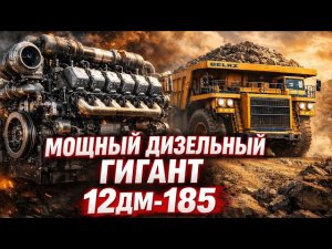 «МОЩНЫЙ ДИЗЕЛЬНЫЙ ГИГАНТ 12ДМ-185 | Самый Мощный Двигатель для Карьерной Техники»