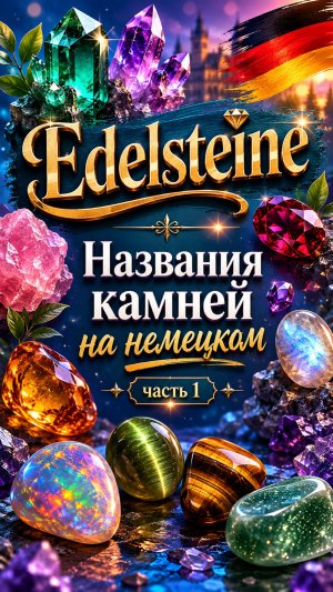 Драгоценные и полудрагоценные камни на немецком (часть 1) | Edelsteine auf Deutsch