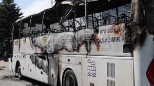 Последствия атаки ударным БПЛА по рейсовому автобусу «Москва - Симферополь» в ДНР