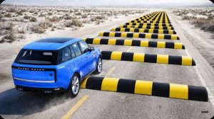 Автомобили против 100 лежачих полицейских #10 в BeamNG Drive!