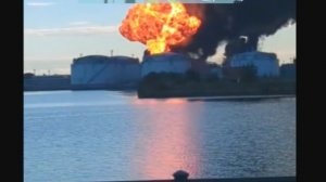 УДАР ПО ПИТЕРУ. Кадры атаки на Петербургский Нефтяной Терминал.