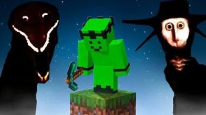 Один блок Minecraft, но с хорор модами ( LINF )
