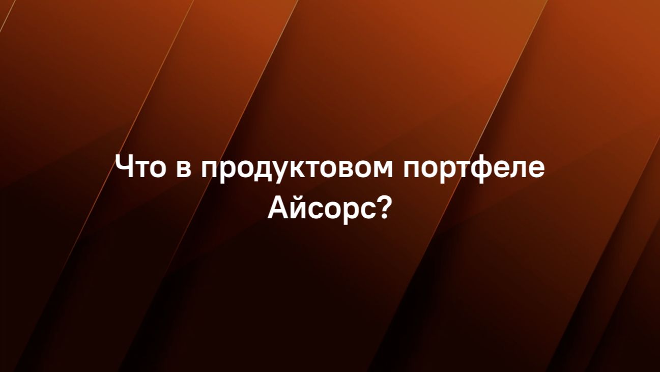 Что в продуктовом портфеле Айсорс?