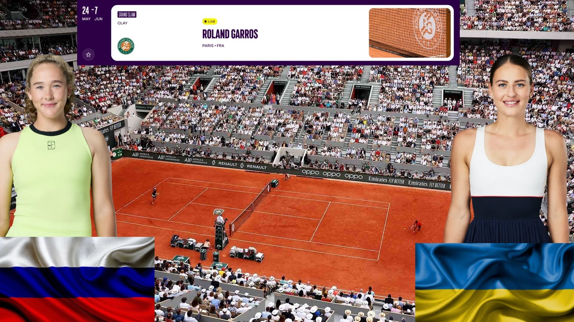 04/06 ⏰16:00 (8) 🇷🇺Мирра Андреева - (15) 🇺🇦Марта Костюк смотреть онлайн