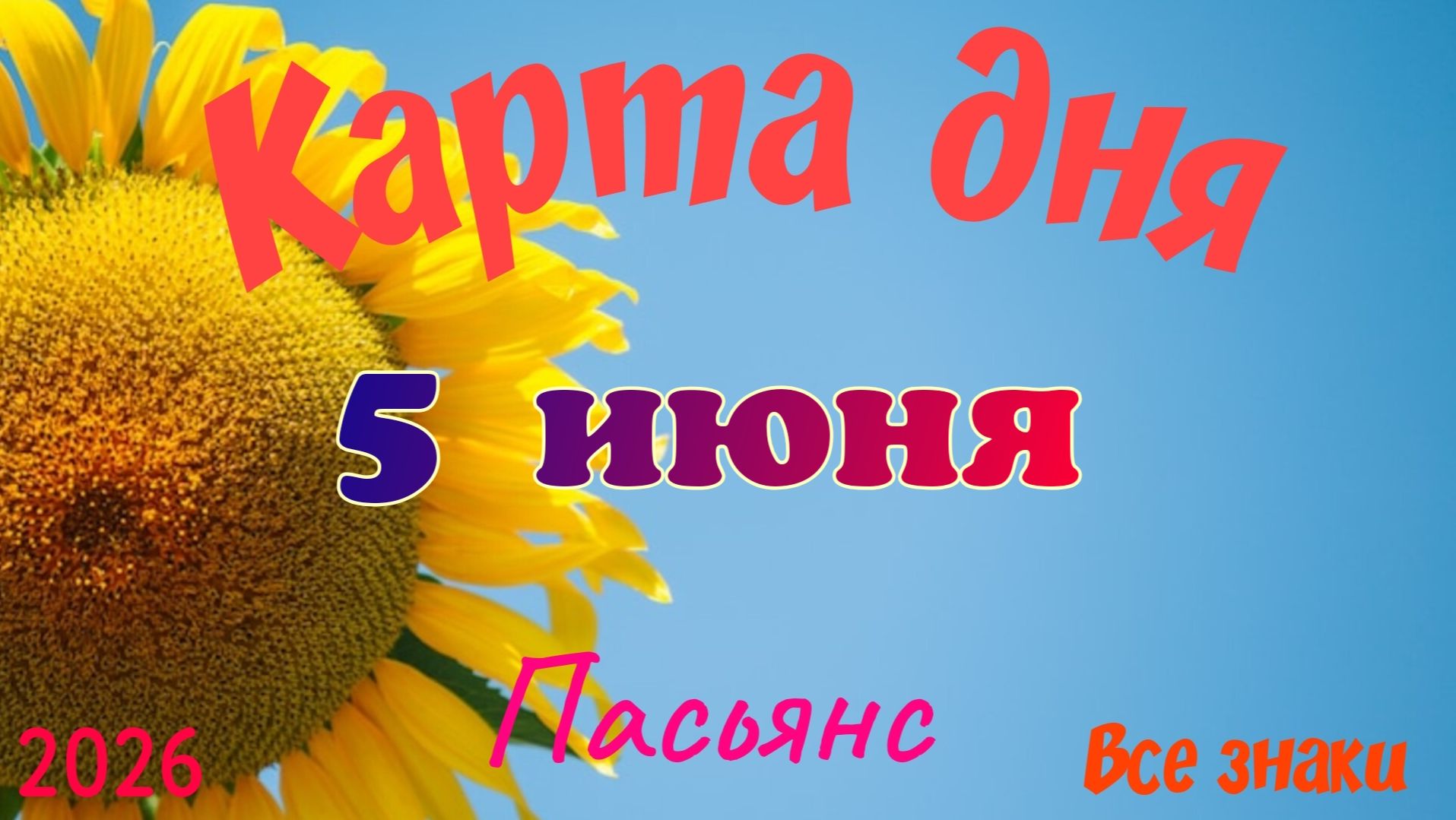 Карта дня🍓5 июня 💫🍀Пасьянс. Тайм-код в описании 🦢 смотреть онлайн