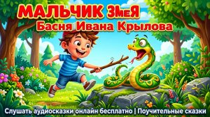 Мальчик и Змея 🐍 Басня Ивана Крылова | Слушать аудиосказки онлайн бесплатно | Поучительные сказки