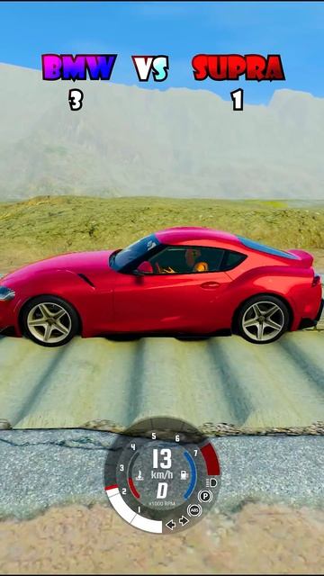 TOYOTA SUPRA VS BMW в beamng в Бименджи драйв