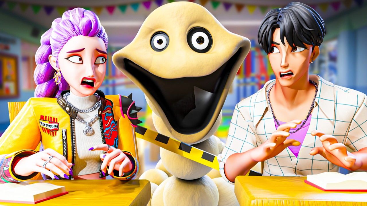 ГОЛОДНЫЙ ЧЕРВЬ И РУМИ В ШКОЛЕ! K-Pop Охотницы на Демонов Huntrix анимация