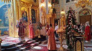 Божественная литургия пасхальным чином. Мужской хор, регент диакон Алексей Висков.