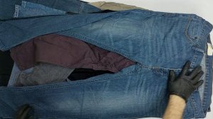 44376 Брюки хлопок (слаксы), джинсы мужские, 2пак, 95922, секонд (cream/extra) оптом