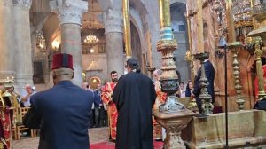 Святогробская Патриаршая Литургия и Причастие в праздник Троица - Сошествие Святого Духа