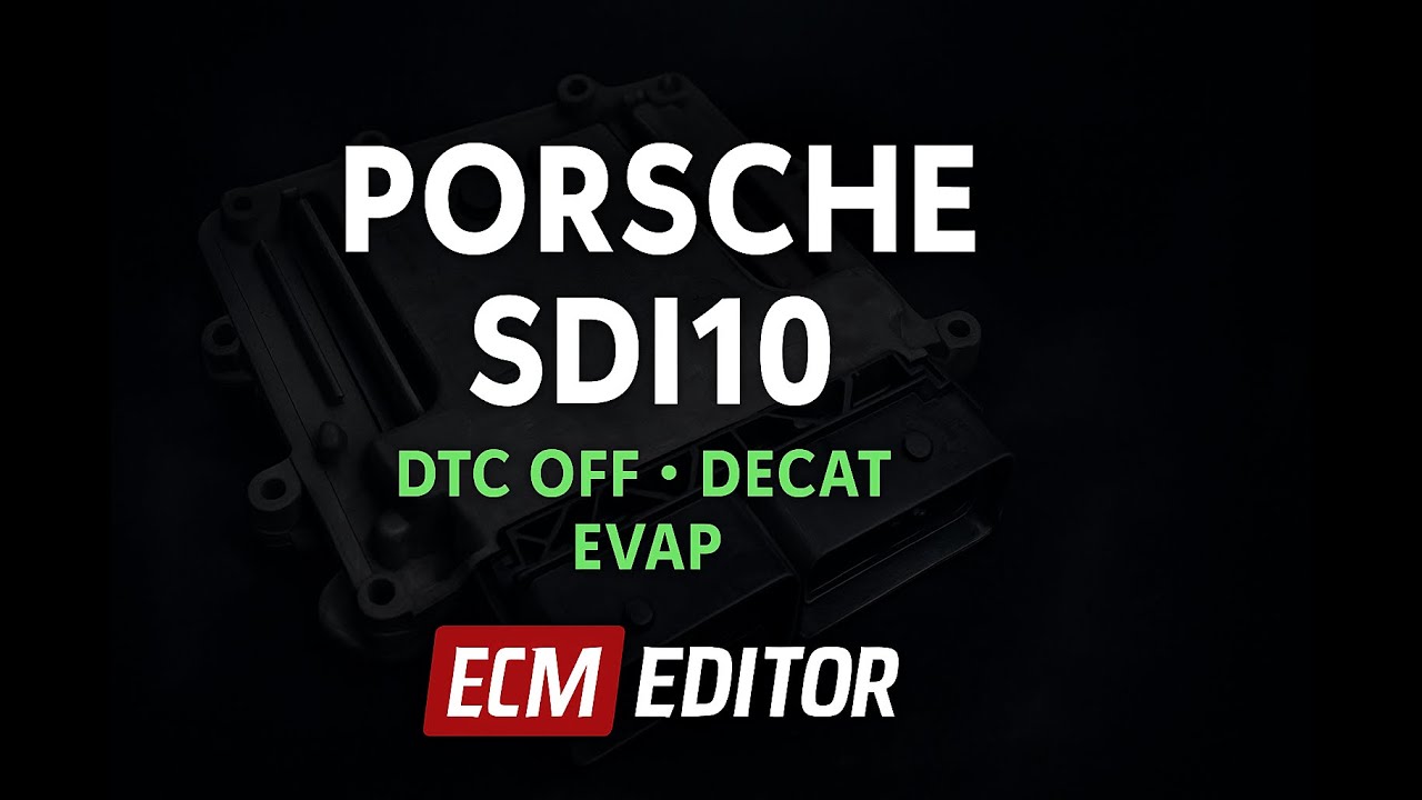 PORSCHE SDI10 🚗 DTC OFF / DECAT / EVAP | ECM Editor смотреть онлайн