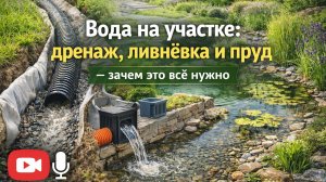 Вода на участке: дренаж, ливнёвка и пруд — зачем это всё нужно