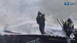 В Туле тушат пожар на проспекте Ленина