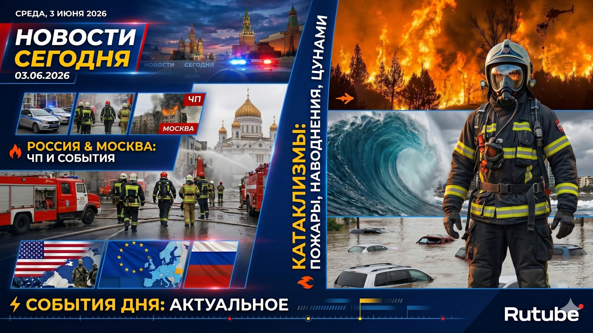 Новости Сегодня 03.06.2026 - Россия, Москва, ЧП, Катаклизмы, События Дня, США Европа смотреть онлайн