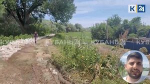 Вода в реке в станице Крымского района достигла критической отметки 2,11 метра