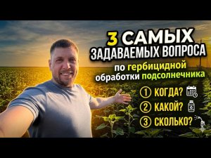 3 самых часто задаваемых вопроса по гербицидной обработке подсолнечника.