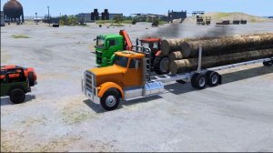Для детей кран спасает машинки  застрявшие на рельсах - BeamNG