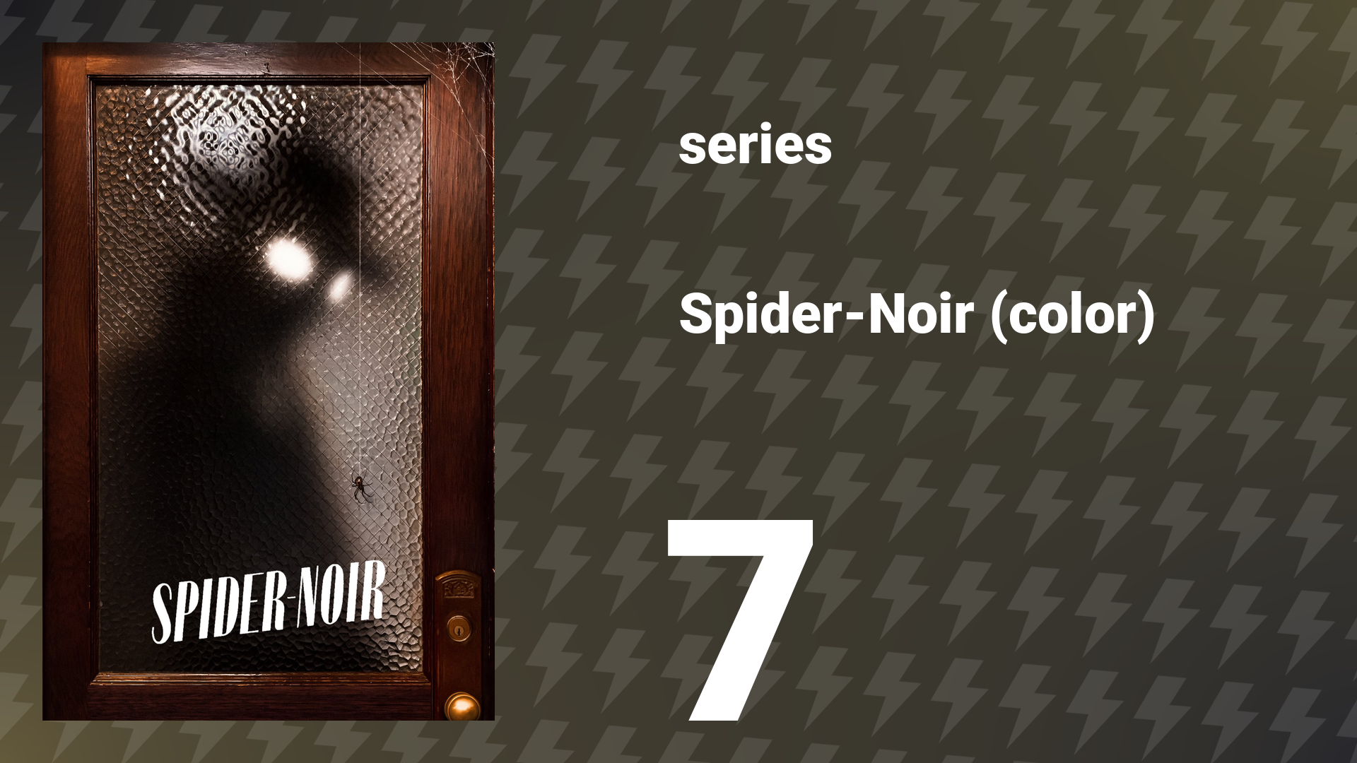 Spider-Noir (color) Episode 7 «Nobody’s Hero» (series, 2026) смотреть онлайн