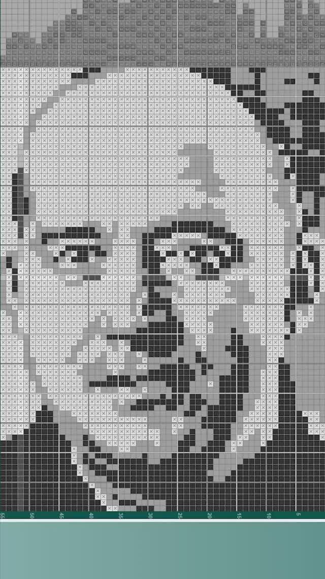 Сергей Бурунов - (Sergey Burunov) [★★★★] 75х55 чёрно-серый японский кроссворд #pixelart