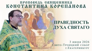 Праведность Духа Святаго. Проповедь о. Константина Корепанова (3.06.2026)