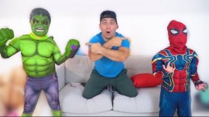 🍿 Аминка и Камиль КАК СУПЕРГЕРОИ! Кого ВЫБЕРЕТ Папа И КТО ЕГО СПАСЁТ?