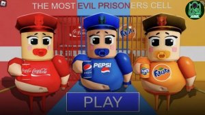 PEPSI VS FANTA ПОБЕГ ИЗ ТЮРЬМЫ (Obby) Прохождение игрового процесса roblox без смертей