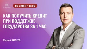 Прямой эфир: Как получить кредит при поддержке государства за 1 час