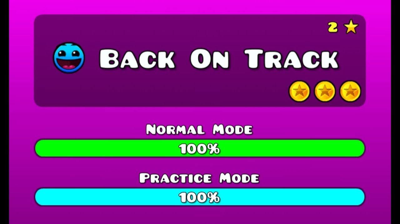 Как пройти уровень Back on Track на 3 монеты в игре Geometry Dash смотреть онлайн