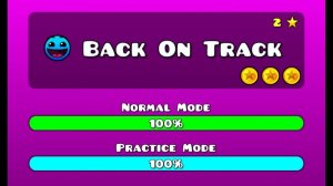 Как пройти уровень Back on Track на 3 монеты в игре Geometry Dash