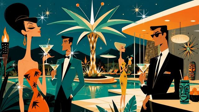 60's Cocktail Lounge Music ｜ Cocktails at the Atomic Palm смотреть онлайн
