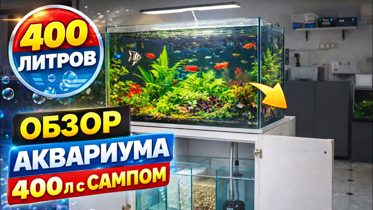 Аквариум 400л/САМП ФИЛЬТР/ПОМПА JEBAO 3500 смотреть онлайн