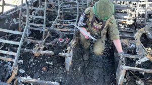 Следователи осмотрели место трагедии с рейсовым автобусом в ДНР: видео.