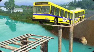 Автомобили против разрушенных мостов #2 ▶️ BeamNG Drive