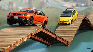 Автомобили против разрушенных мостов ▶️ BeamNG Drive ｜ 4