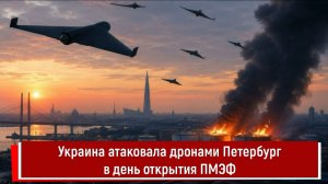 Украина атаковала дронами Петербург в день открытия ПМЭФ