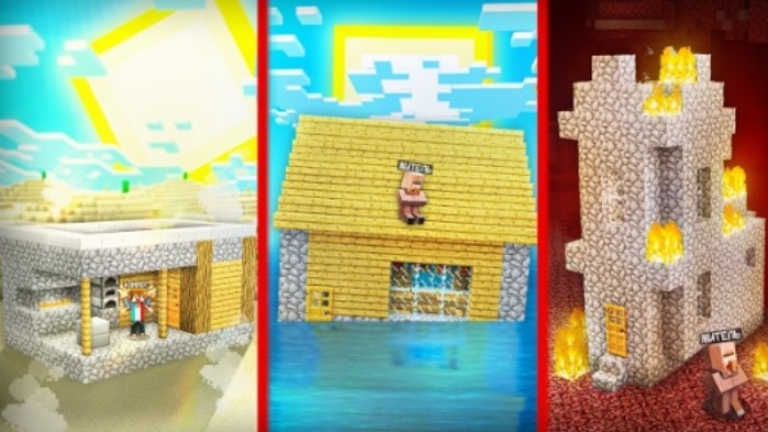 ПОЧЕМУ НАША ДЕРЕВНЯ НАХОДИТСЯ В РАЗНЫХ ЧАСТЯХ МИРА В МАЙНКРАФТ | Компот Minecraft смотреть онлайн